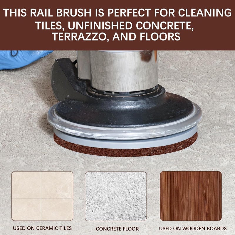 Qwtqwt Scrubbing Disc for Oreck ORB550MC Orbiter Floor Machine,Orbiter Brown Scrub Pad Fits for Hard Floor,The Disc is 12" in Diameter(1 PCS) Stripping Floor Pad for Small Floor Scrubber Machine - Image 2
